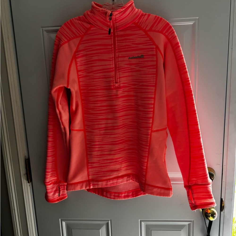 Vibrant Orange Quarter-Zip Pullover
